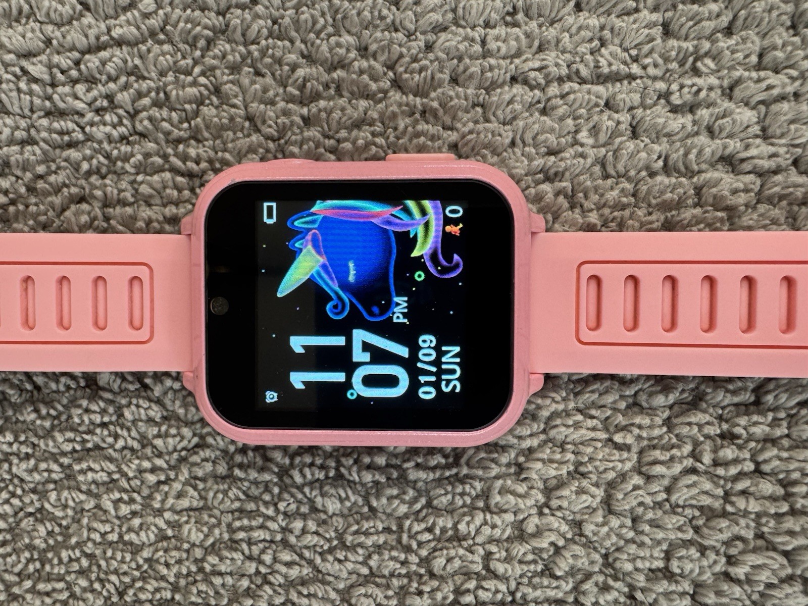 Unbranded Pink Kids Smart Watch Pink Silicone Band and Case