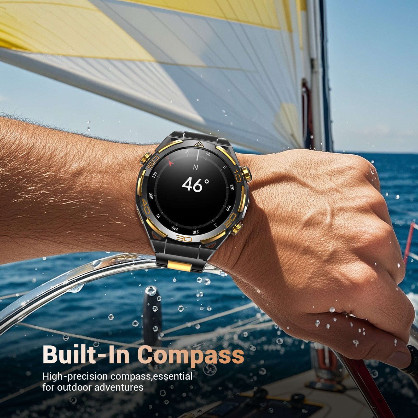 Tactical Smart Watch Men With GPS 900mAh 20-Day Battery Life ， Al Custom Face