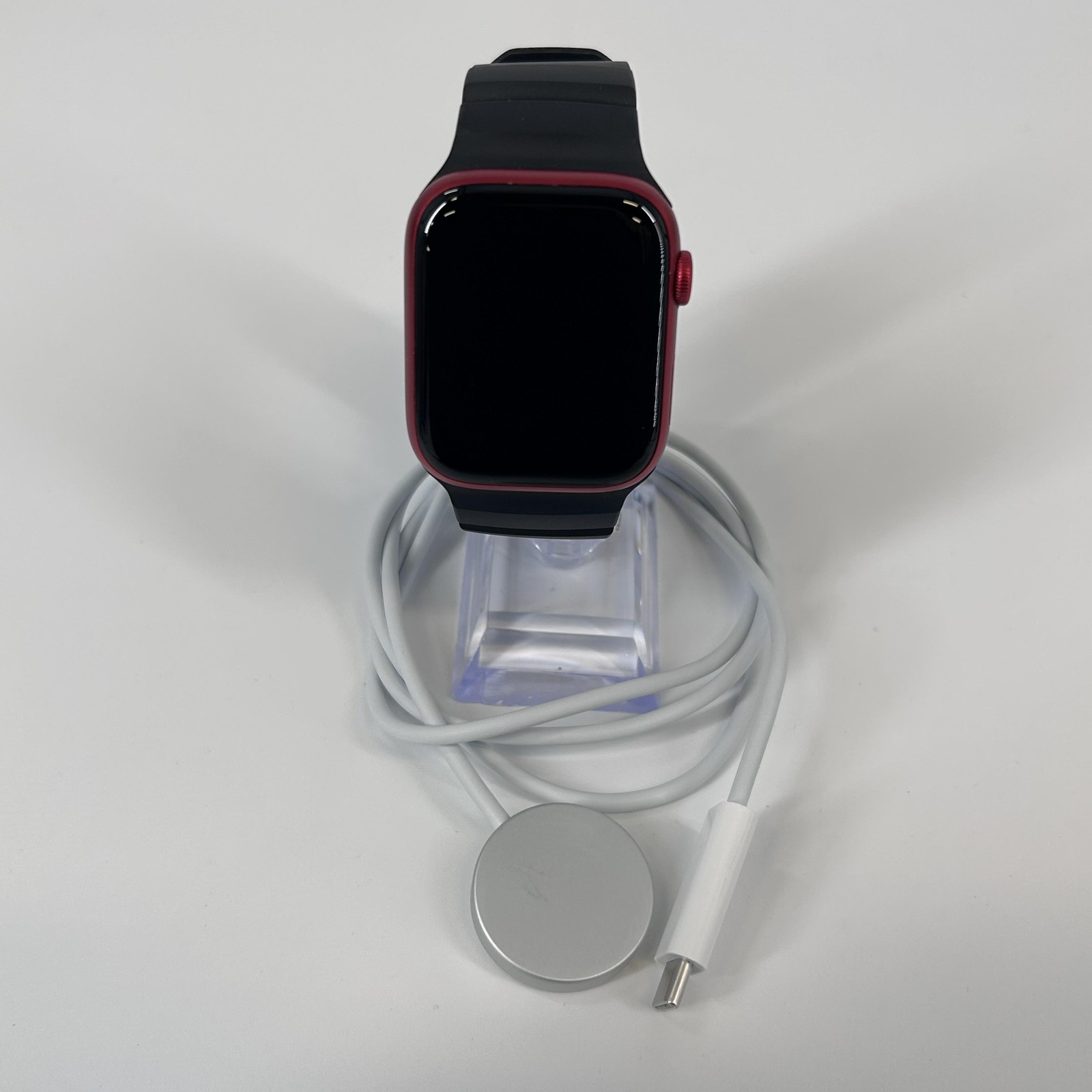 Apple Watch (Series 9) 45mm (PRODUCT)RED Aluminum (LTE) w/ Sport Band- Excellent