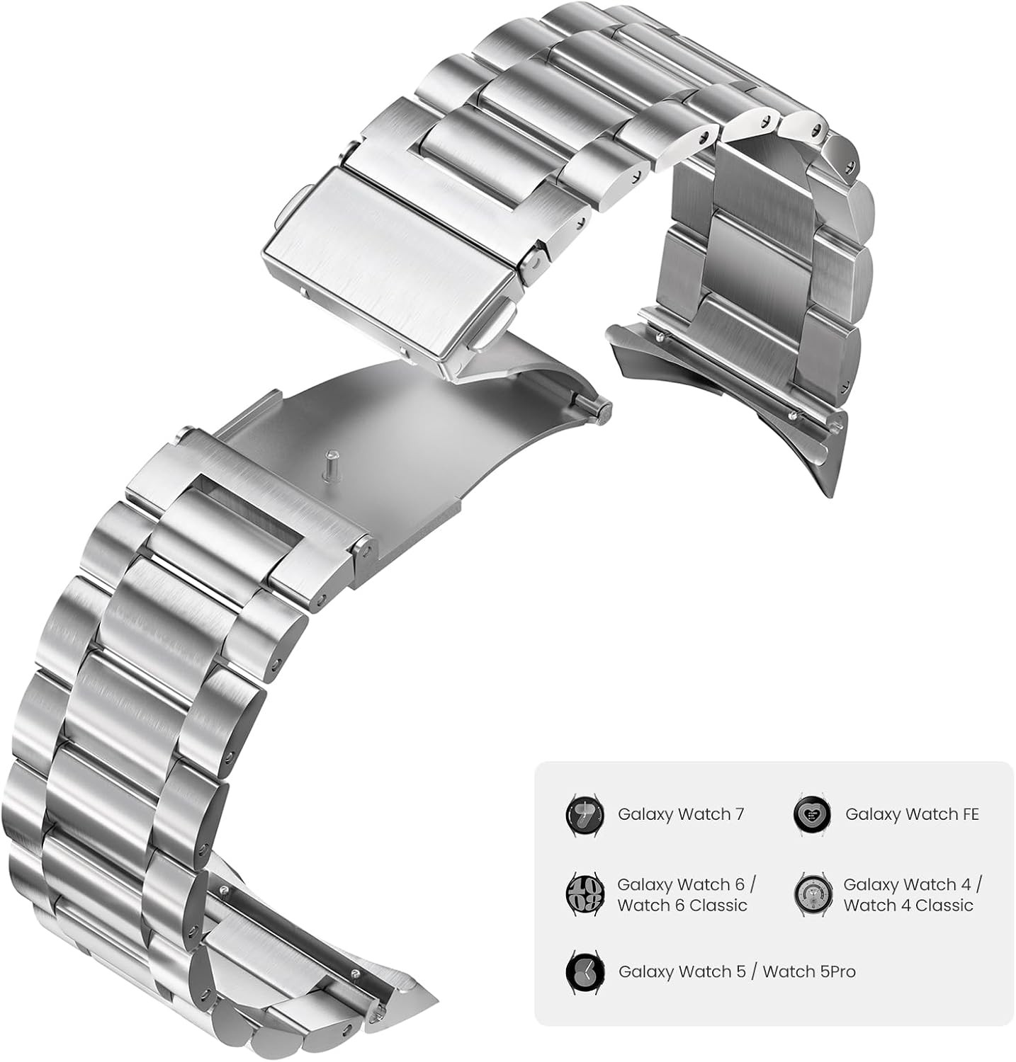 Metal Band for Samsung Galaxy Watch 7 6 5 4 40mm 44mm Elegant Casual Strap