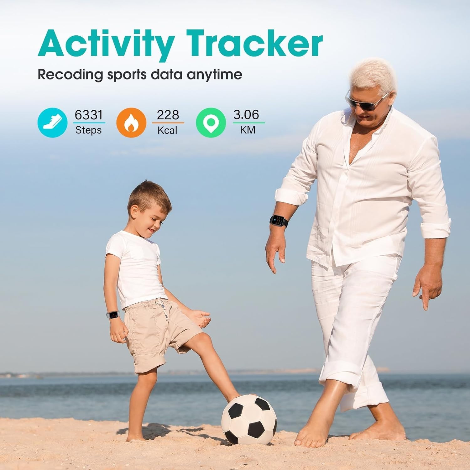 Pedometer Watch Senior Friendly No App/Phone Required, Waterproof Fitness Tra…