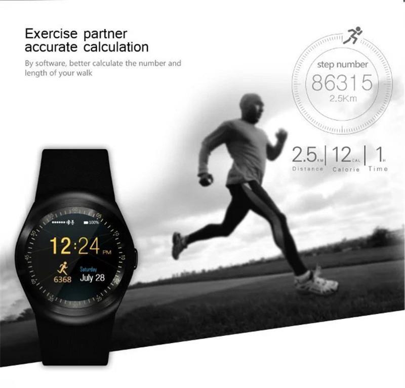 EPIC TIME- Bluetooth Smart Watch-Phone Mate-Round Touch Screen-SIM -Android OCUS