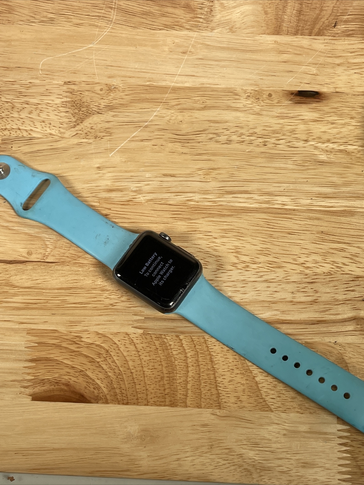 Apple Watch Series 1 38mm Space Gray Case w/ Blue Band MP022LL/A OS Updated