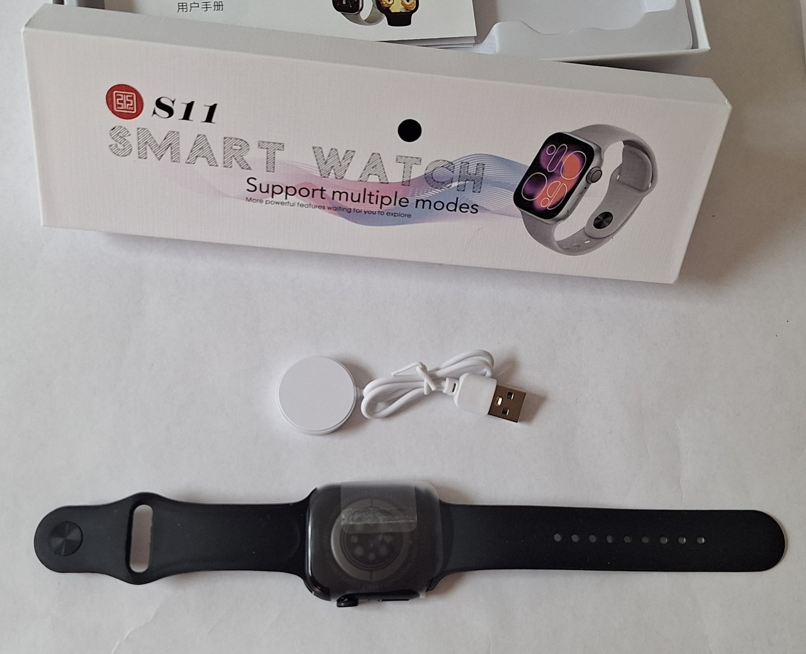 NEW S11 Smart Watch Health Fitness Tracker Bluetooth iOS Android Lot of 3 Black