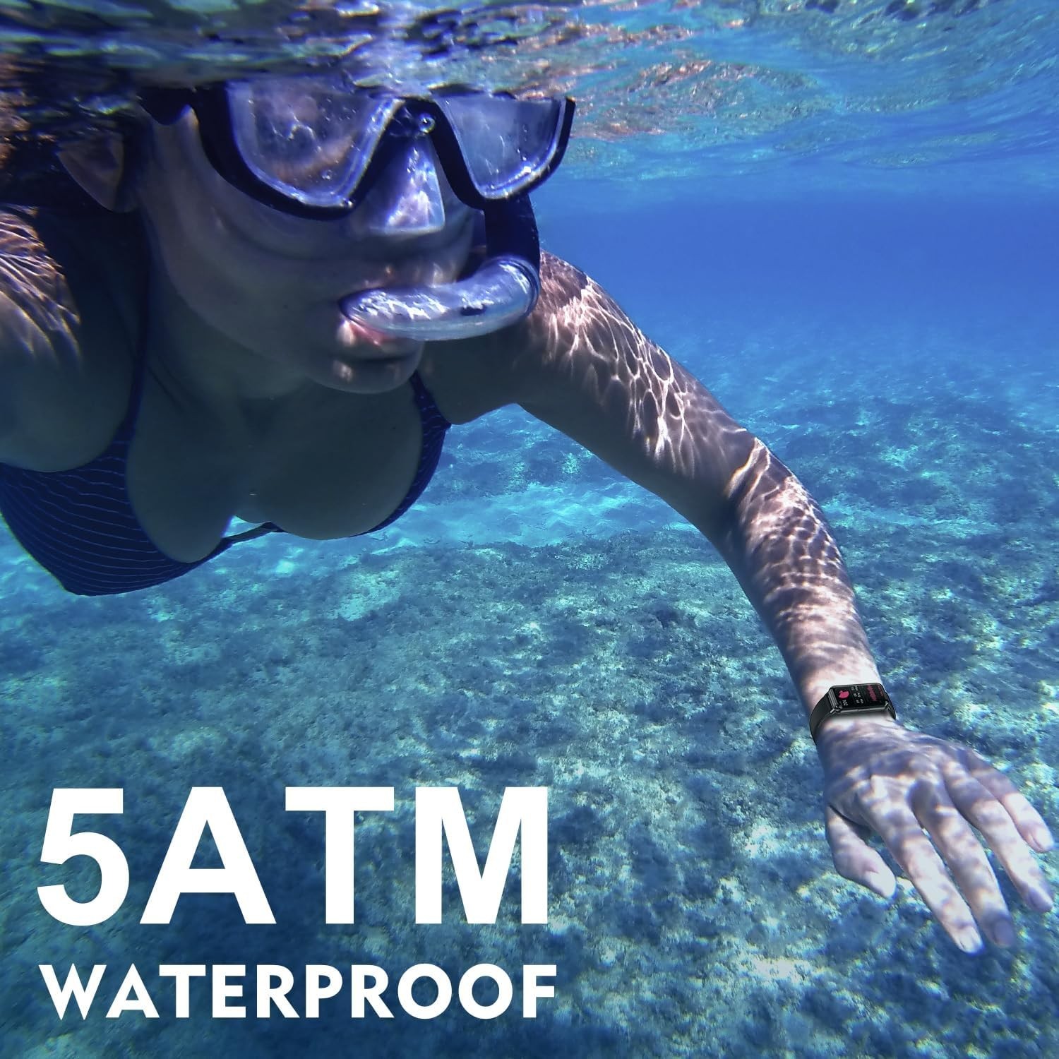 1.47” Waterproof Smartwatch – Heart Rate & Blood Oxygen Activity Tracker