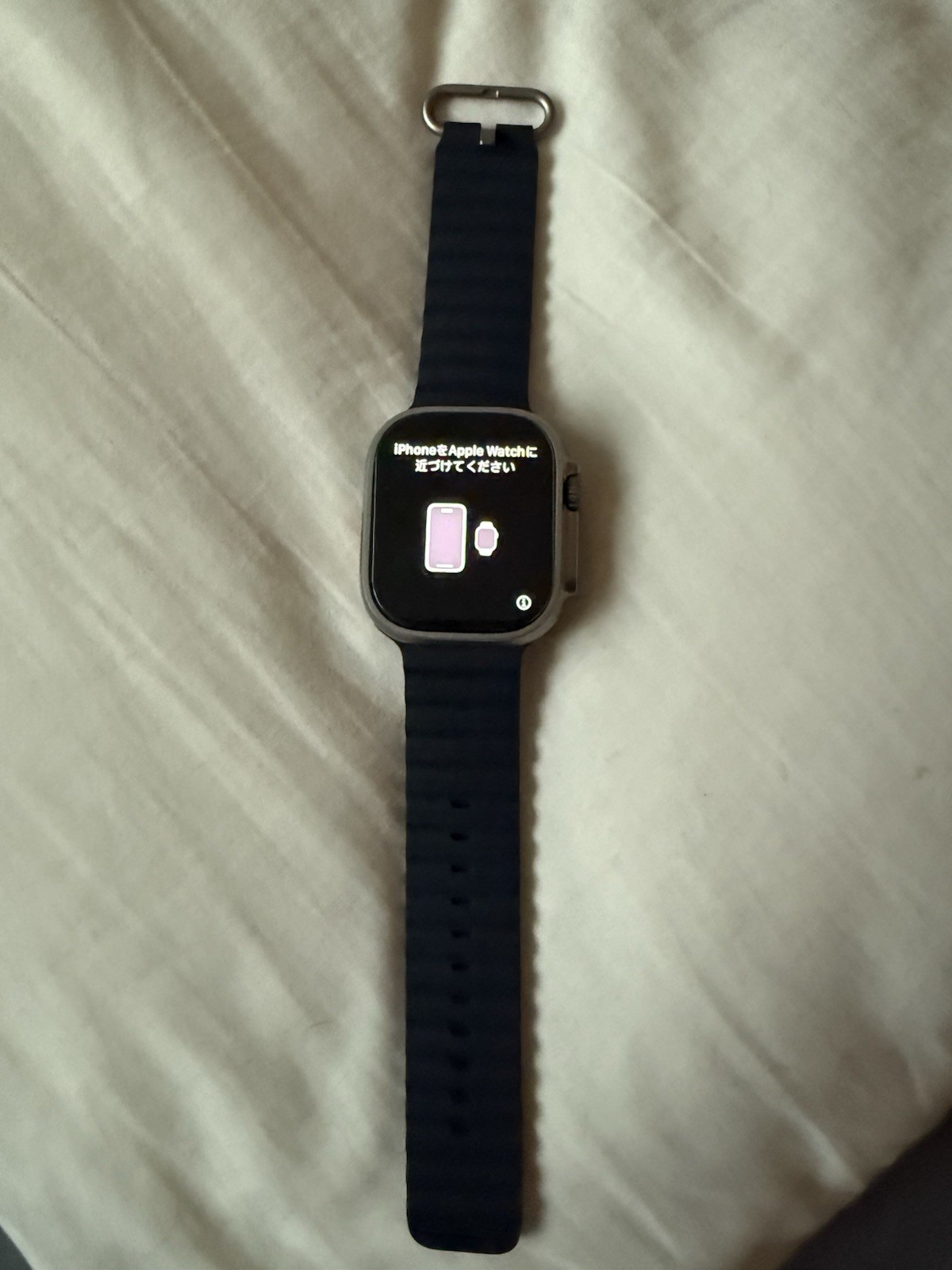 Apple Watch Ultra 49mm Titanium Silver Black Rubber Band GPS Waterproof