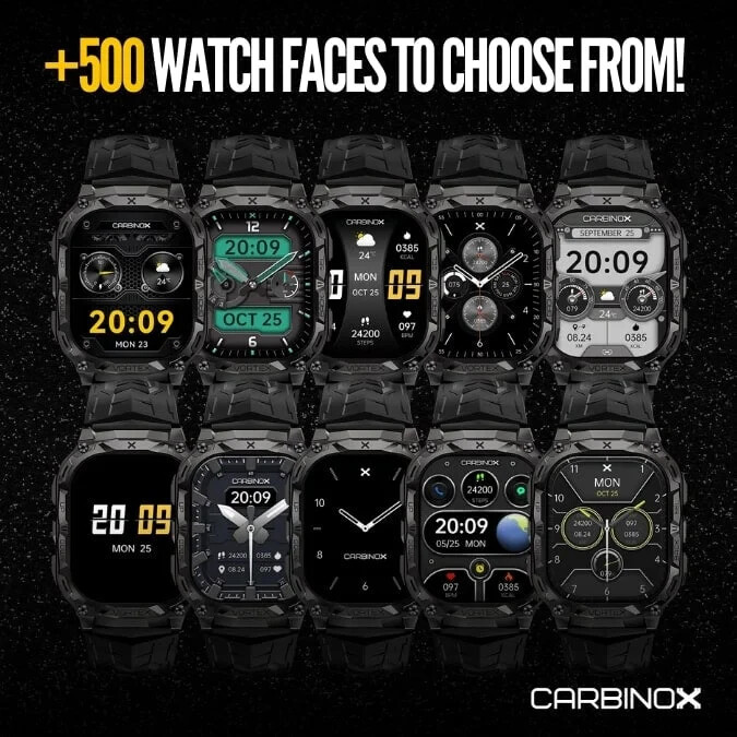 CARBINOX ” VESTA ” Tactical Military Smartwatch IP69 Waterproof – BRAND NEW