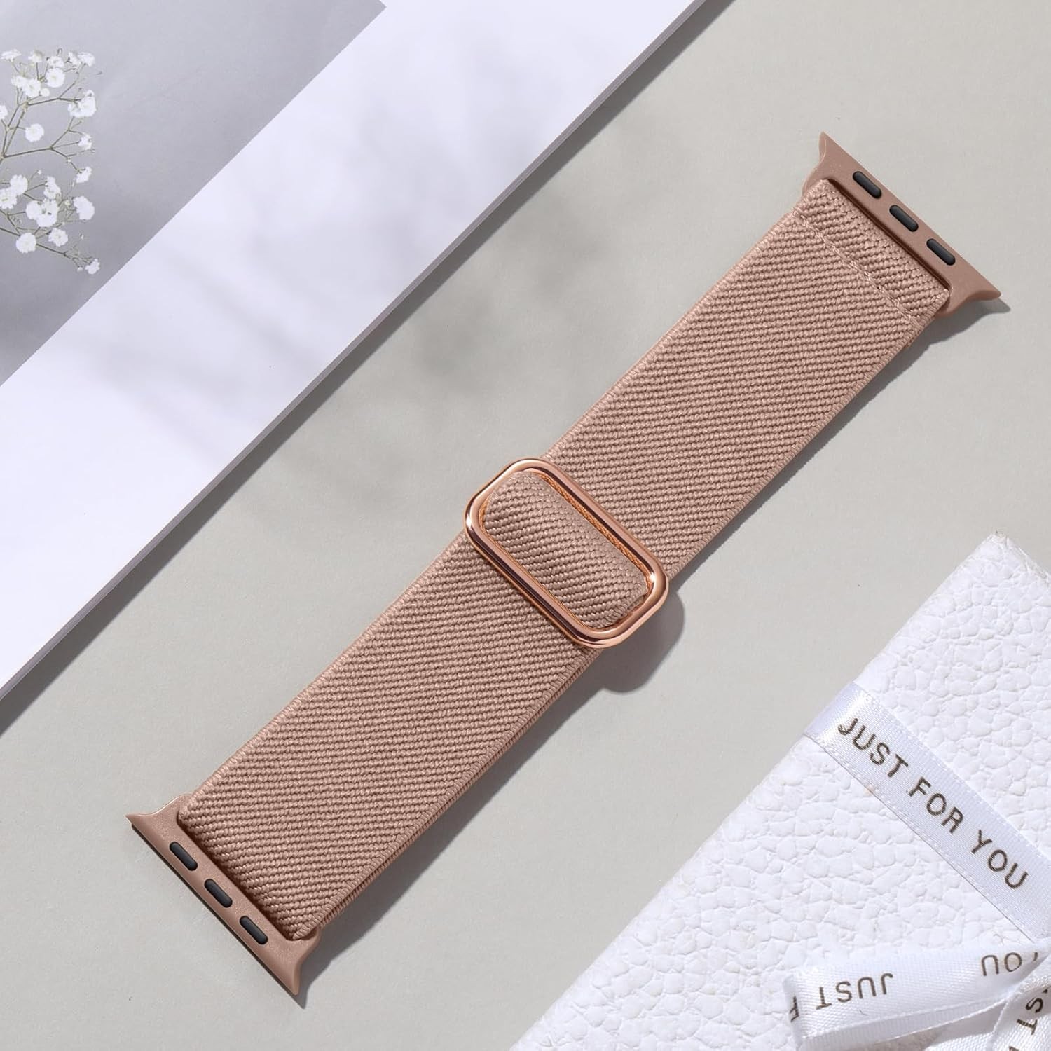 Soft Stretchy Solo Loop Strap Compatible with Apple Watch 40mm 44mm
