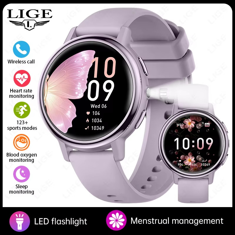 Smart Watch Women Sports Fitness Watches Bluetooth Call Voice Assistant Ladies S