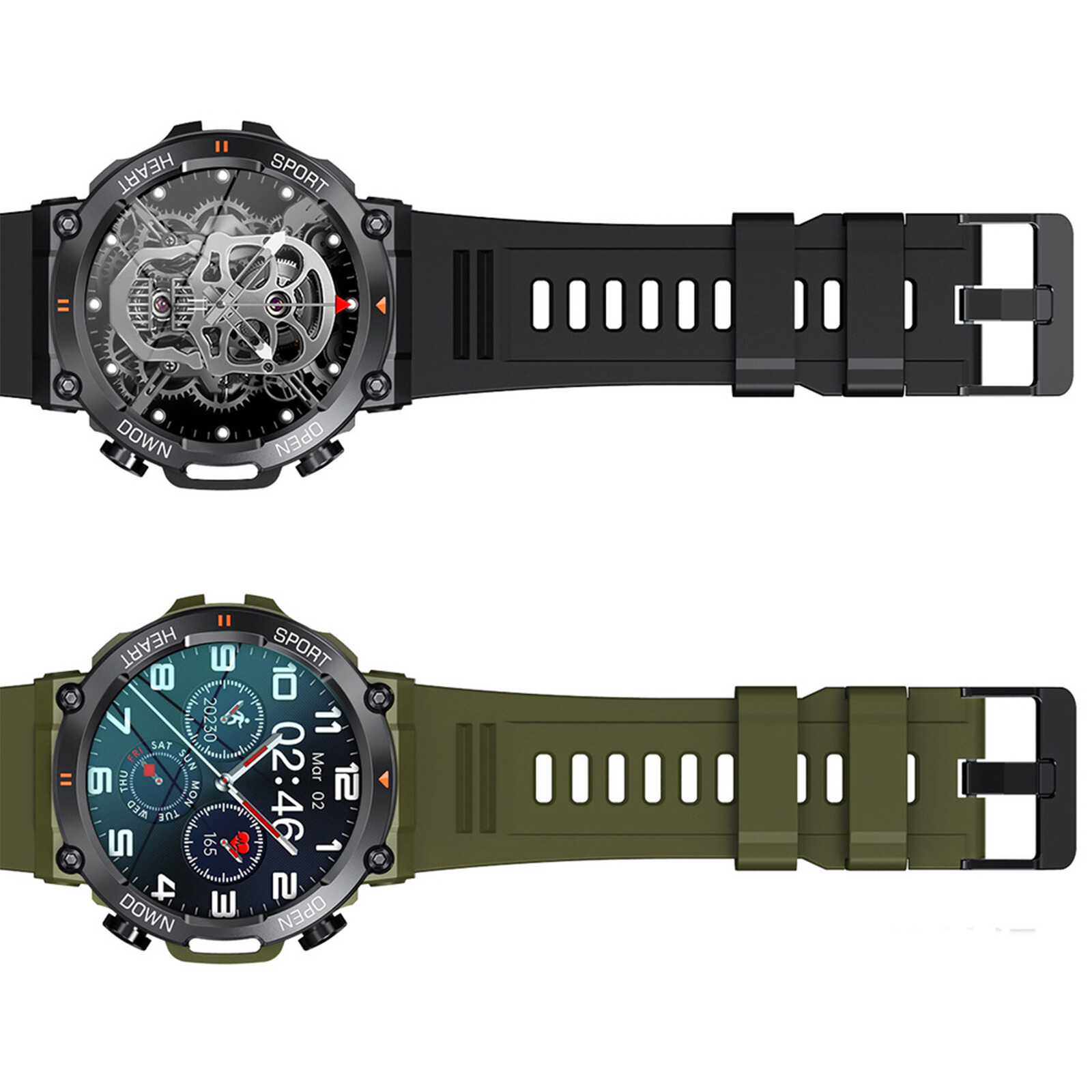 1.39 in Military Smart Watch(Answer/Make Call) Rugged Tactical Fitness Tracker