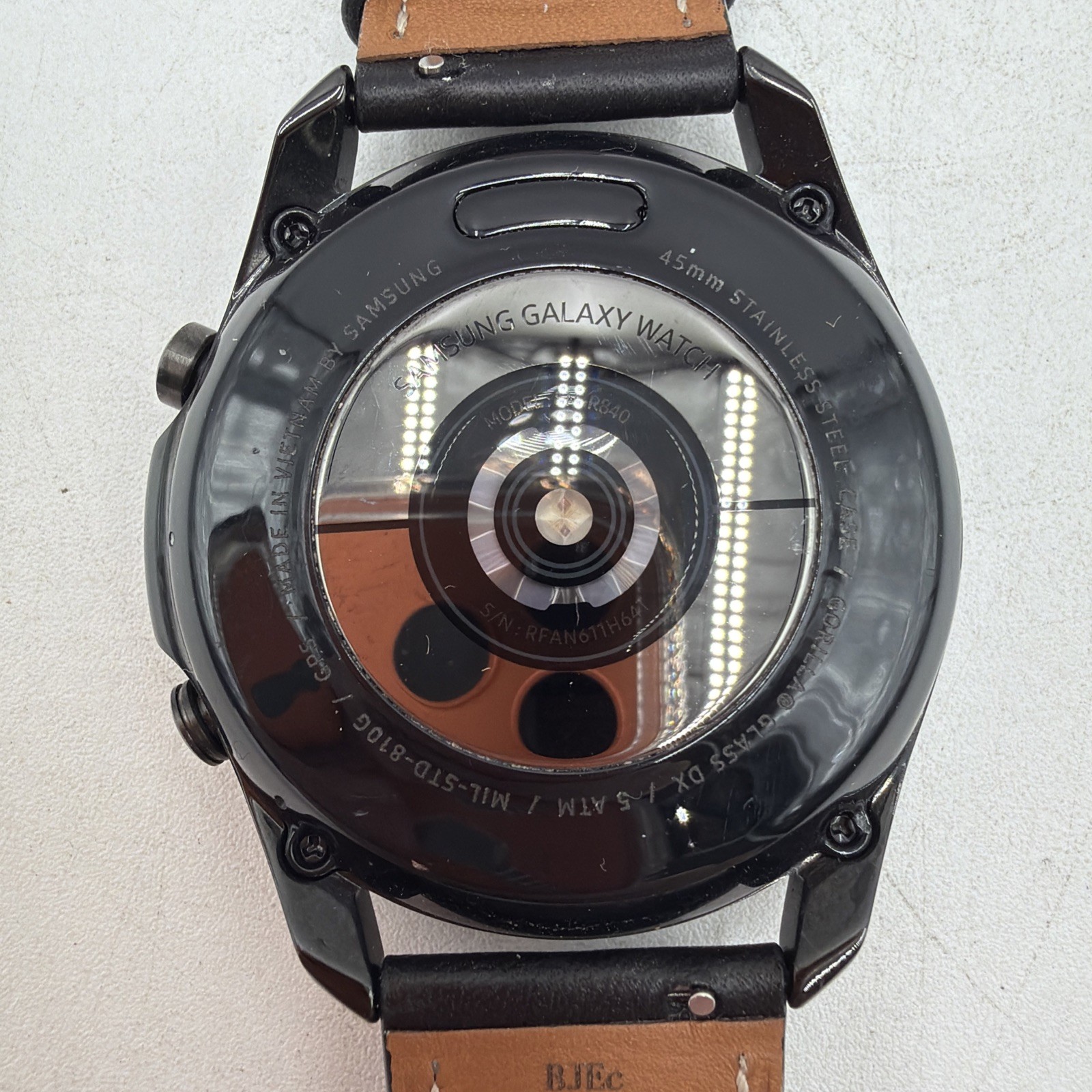 Samsung Galaxy Watch3 SM-R840 45mm Stainless Steel Case with Leather Strap