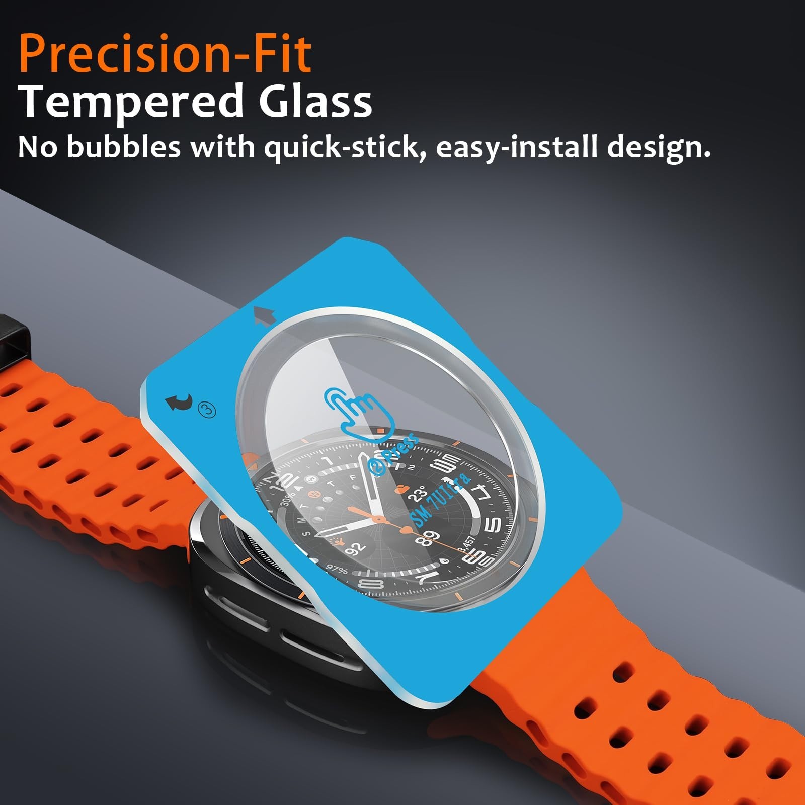 3-in-1 Metal Case for Samsung Galaxy Watch Ultra 47mm, Rugged Bumper & Screen Pr