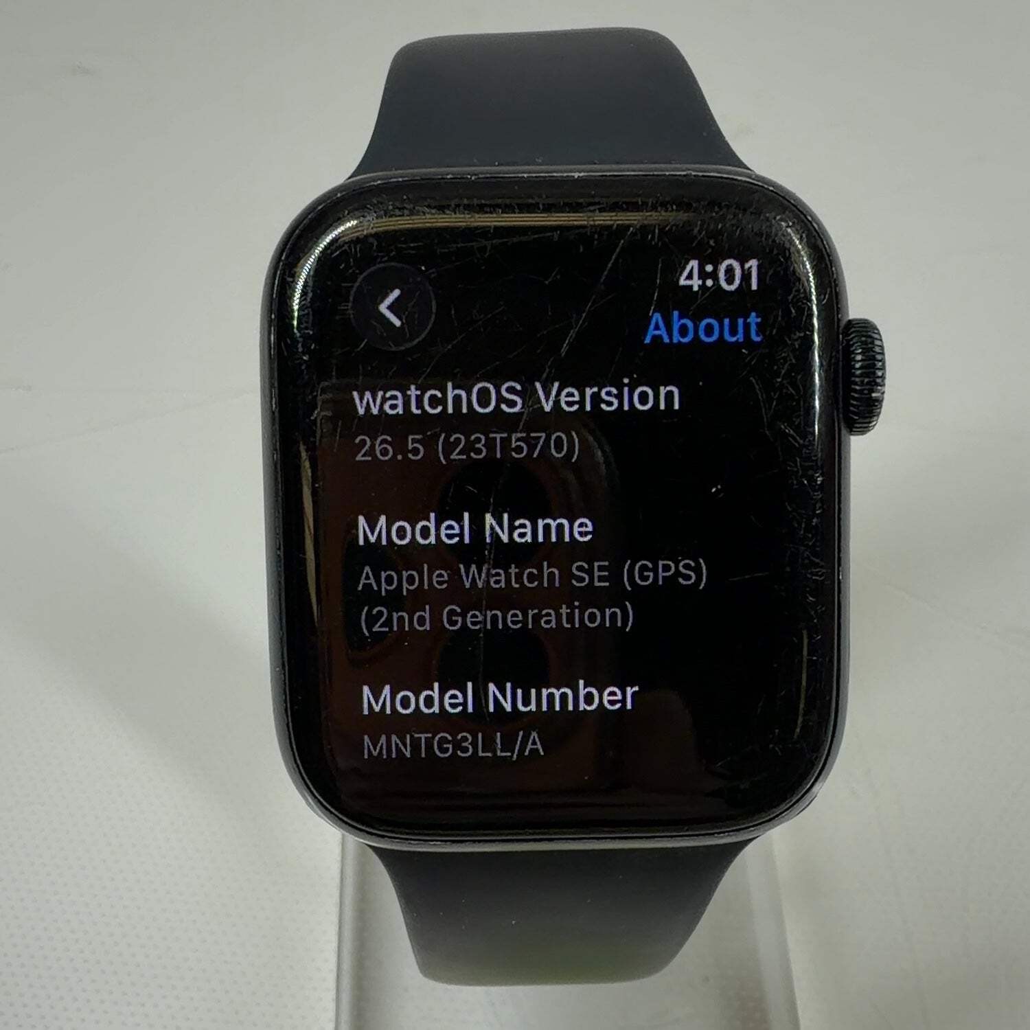 GPS Only Apple Watch SE 2nd Gen 44MM Midnight Black Sport Band MNTG3LL/A