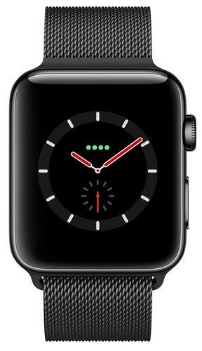 Apple Watch Series 3 42mm GPS + Cellular Black SS Milanese A1861 Sealed Unlocked