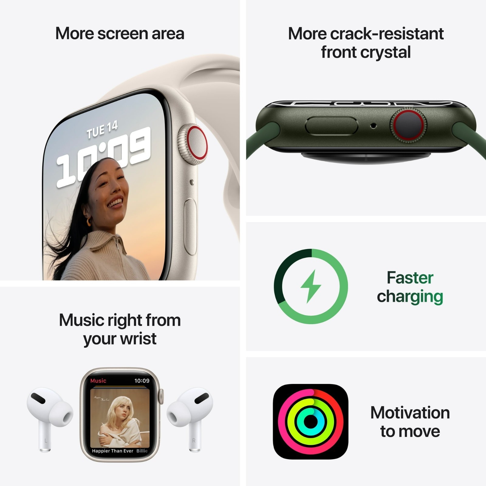 Apple Watch Series 7 41mm 45mm WiFi + GPS + Bluetooth – Excellent