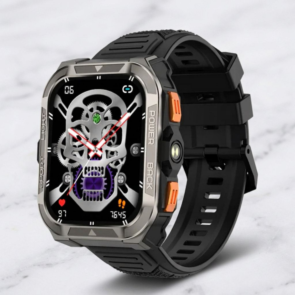 Mens Pro Smart Watch GPS Sport Tracker Skeleton Dial Face Translation Waterproof