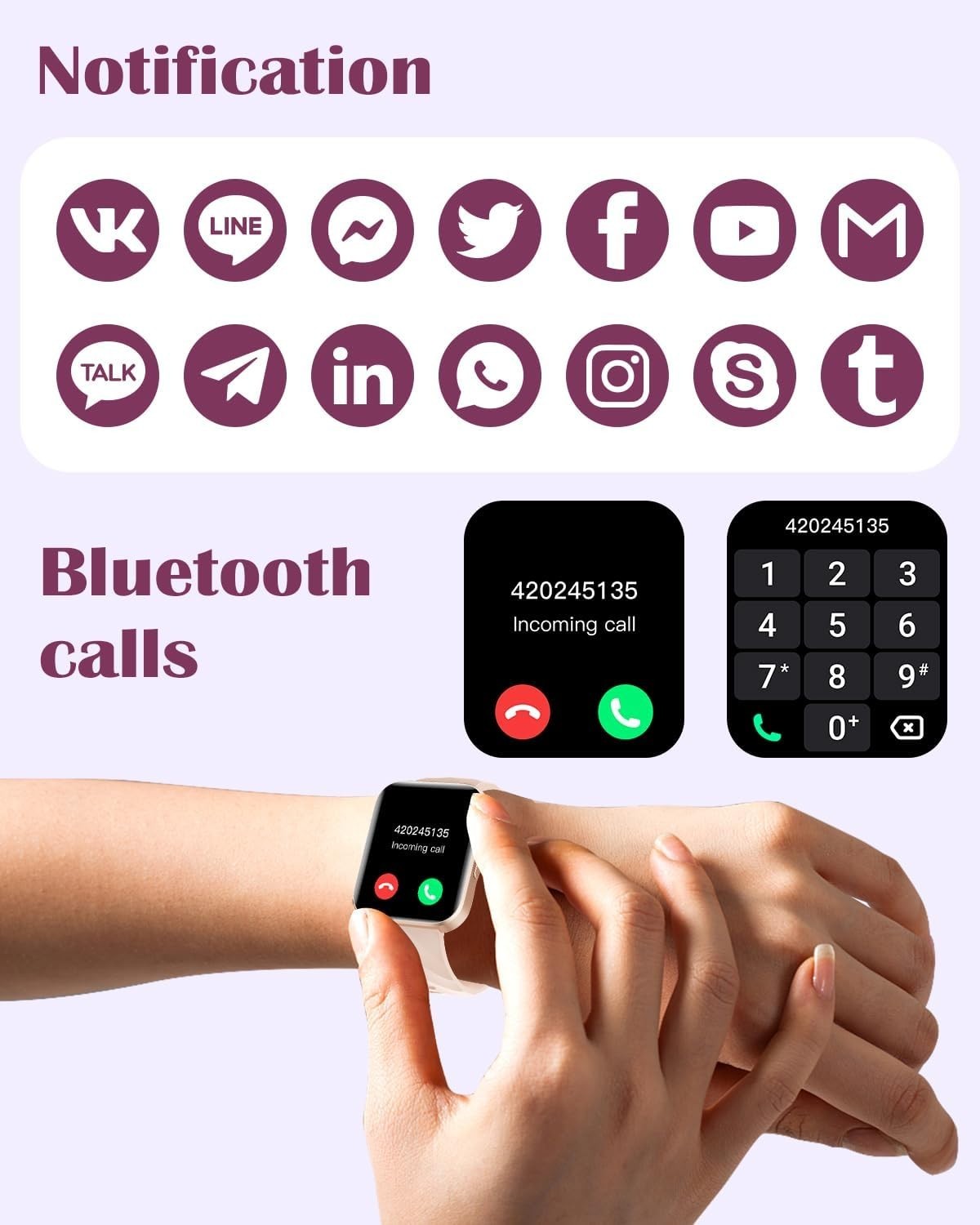 1.85” HD Smartwatch for Fitness | 100+ Sports Modes & Call Functionality