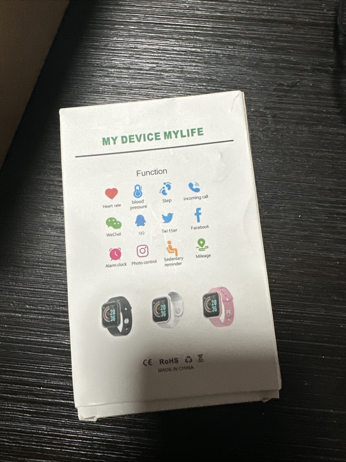 Letscom Smart Watch Fitness Tracker – Black (ID205L)