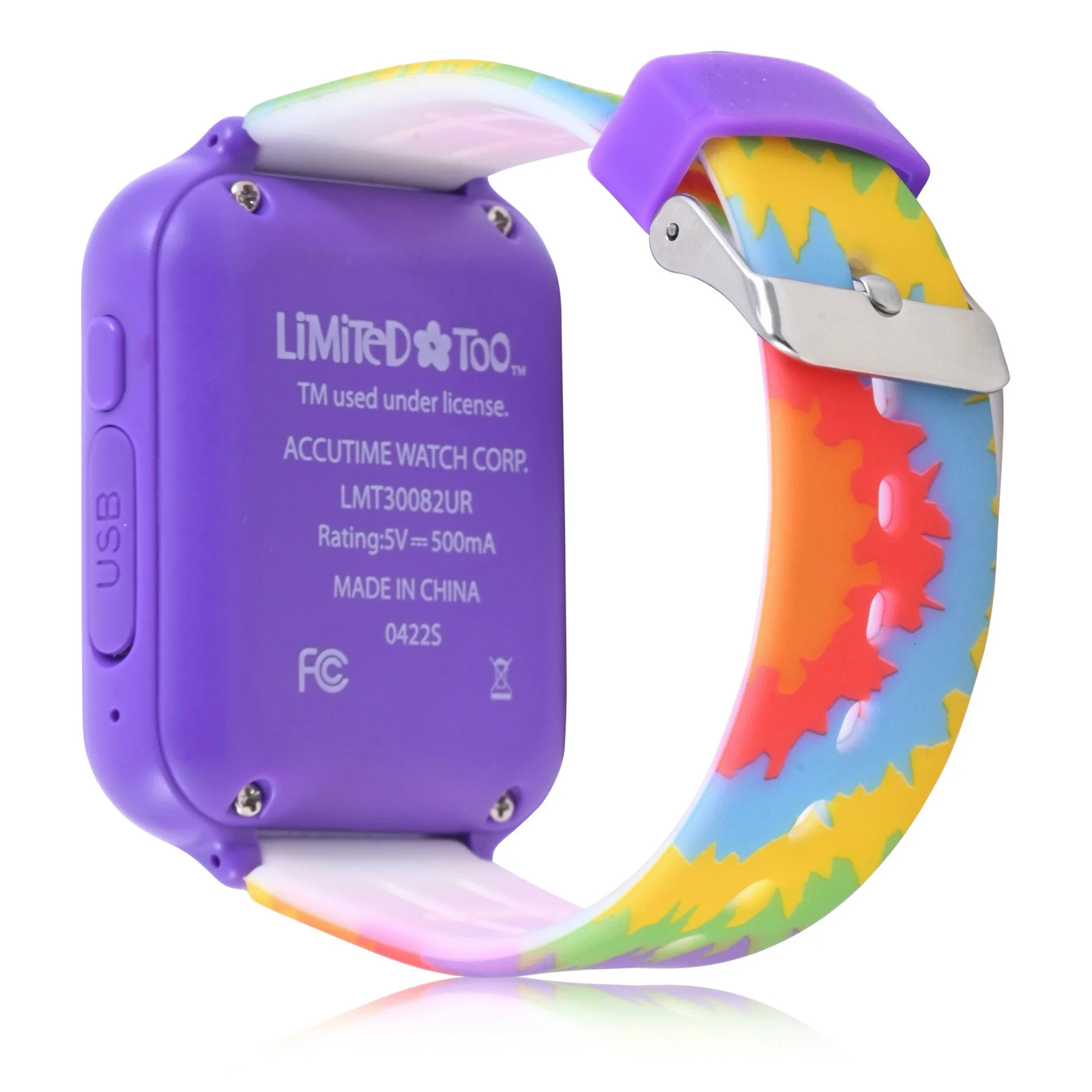iTime LMT30082WM Limited Too iTime Smartwatch in Rainbow Tie-Dye