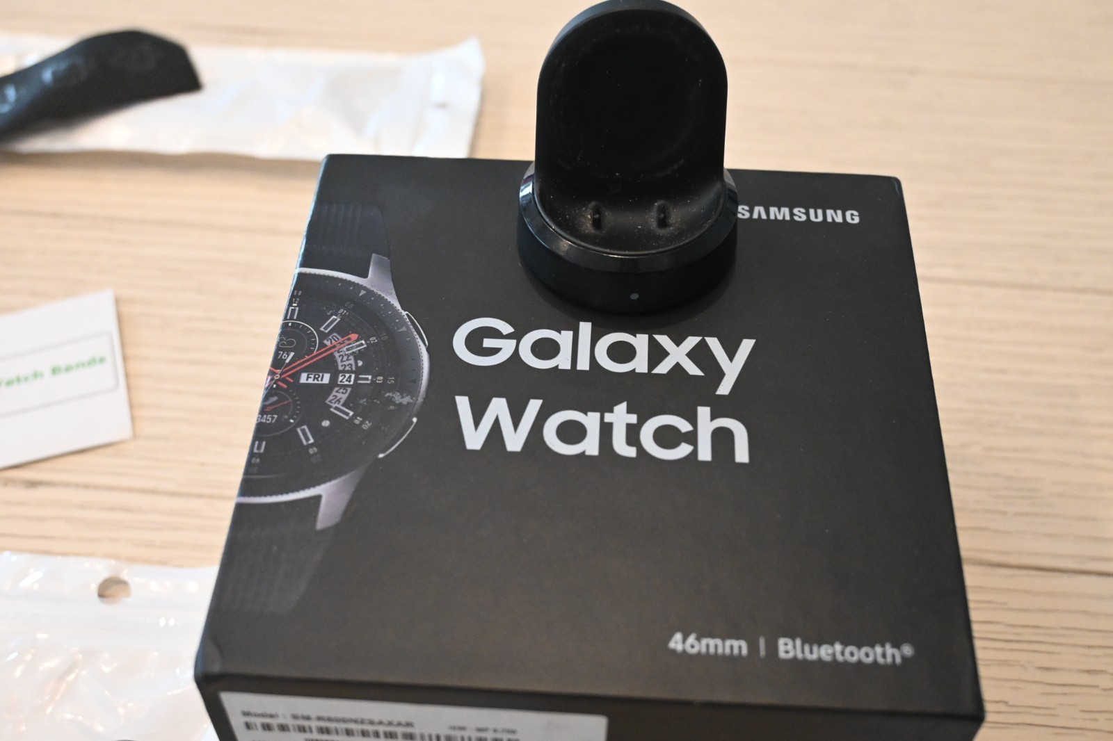 Samsung Galaxy Watch Sm-r800 46mm Black Smartwatch Bluetooth WiFi Works Great!