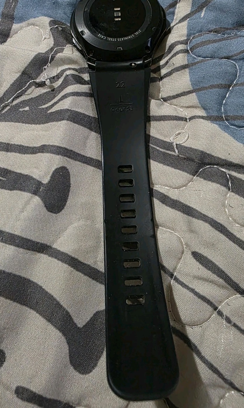 Samsung Gear S3 Frontier 46 mm Steel Bezel with Black Silicone Band Smart Watch