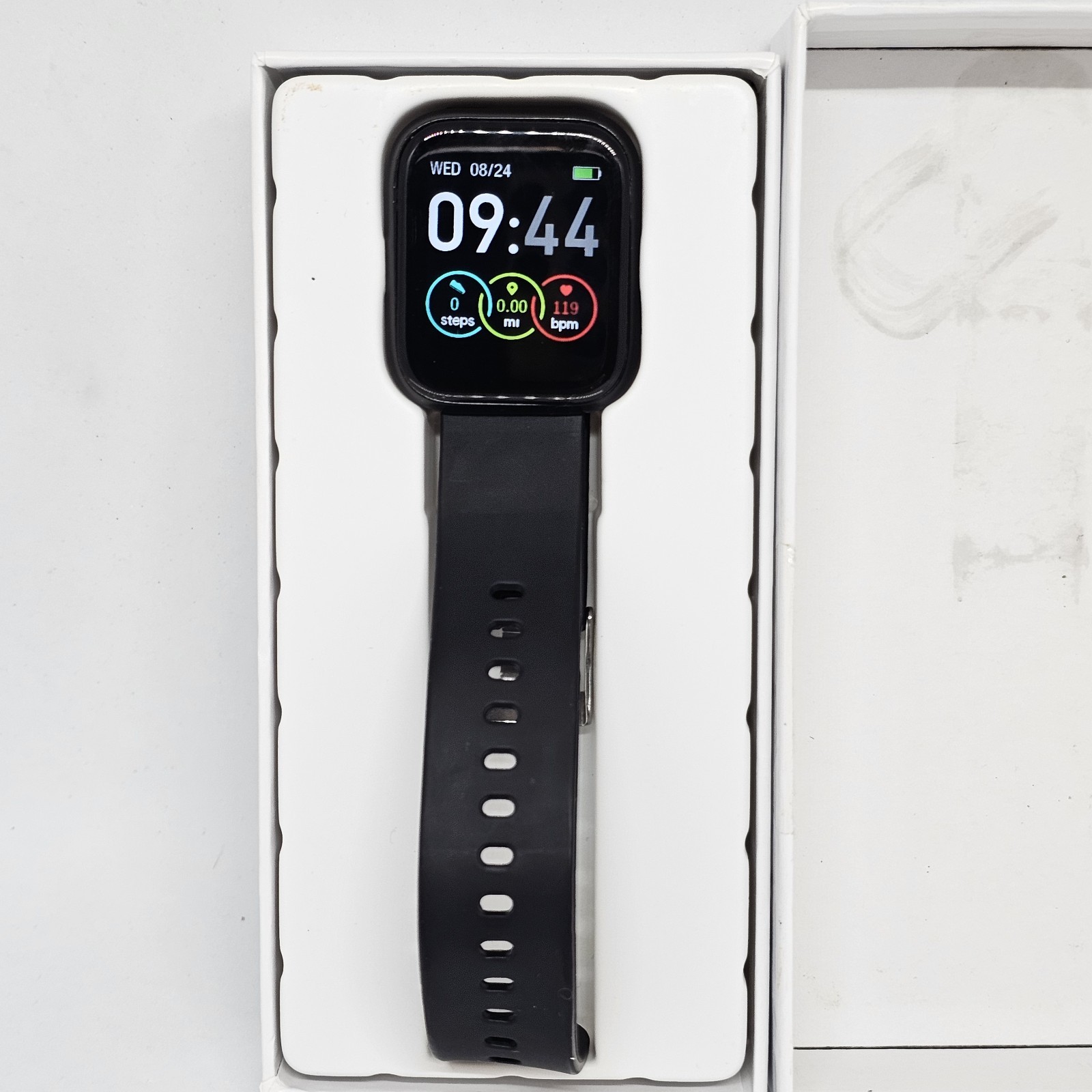 Smart Watch Men Women Waterproof Heart Rate Fitness Steps Black