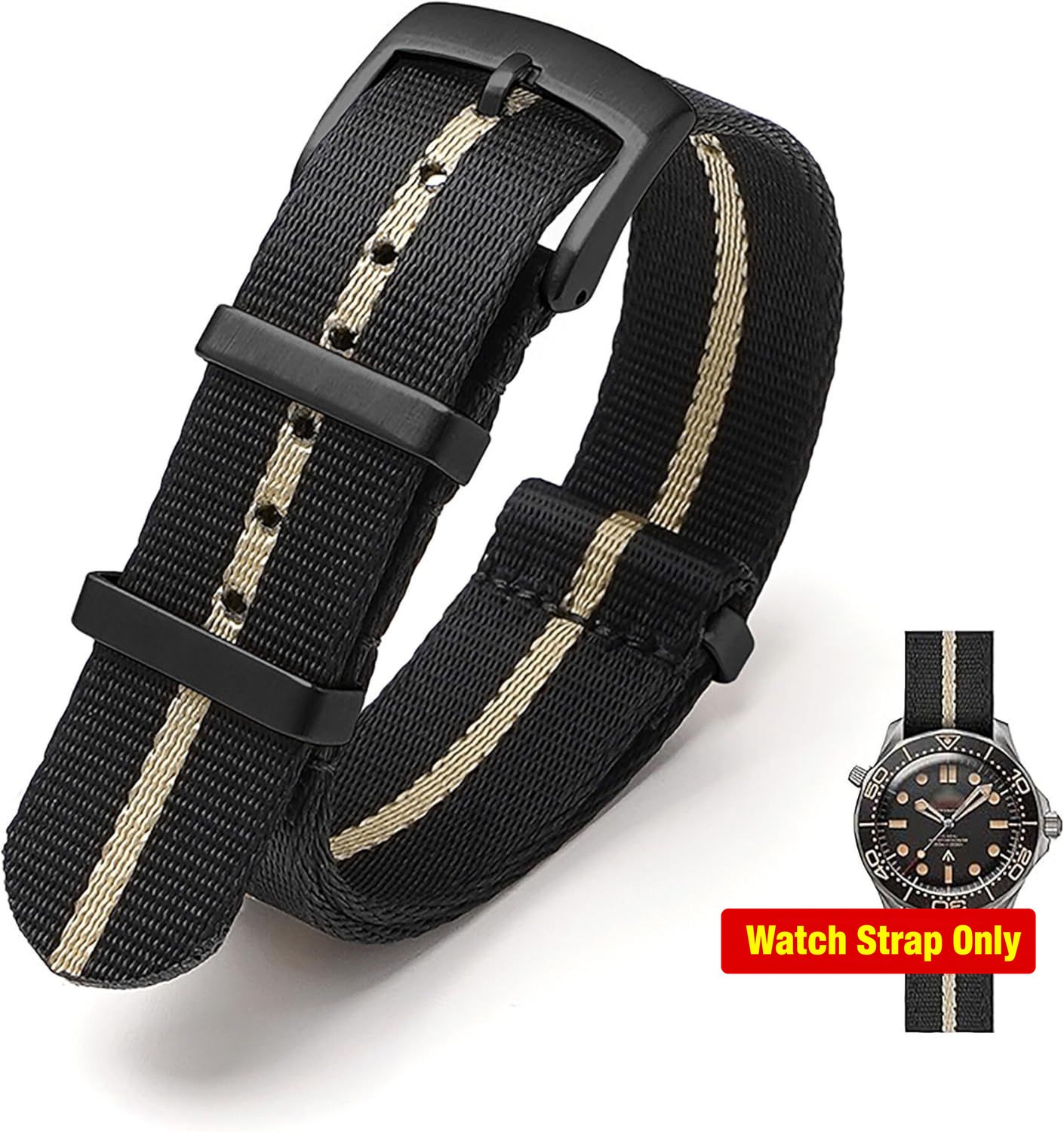 Premium Nylon Strap Compatible with 18mm 20mm Smart Watch Replacement Band