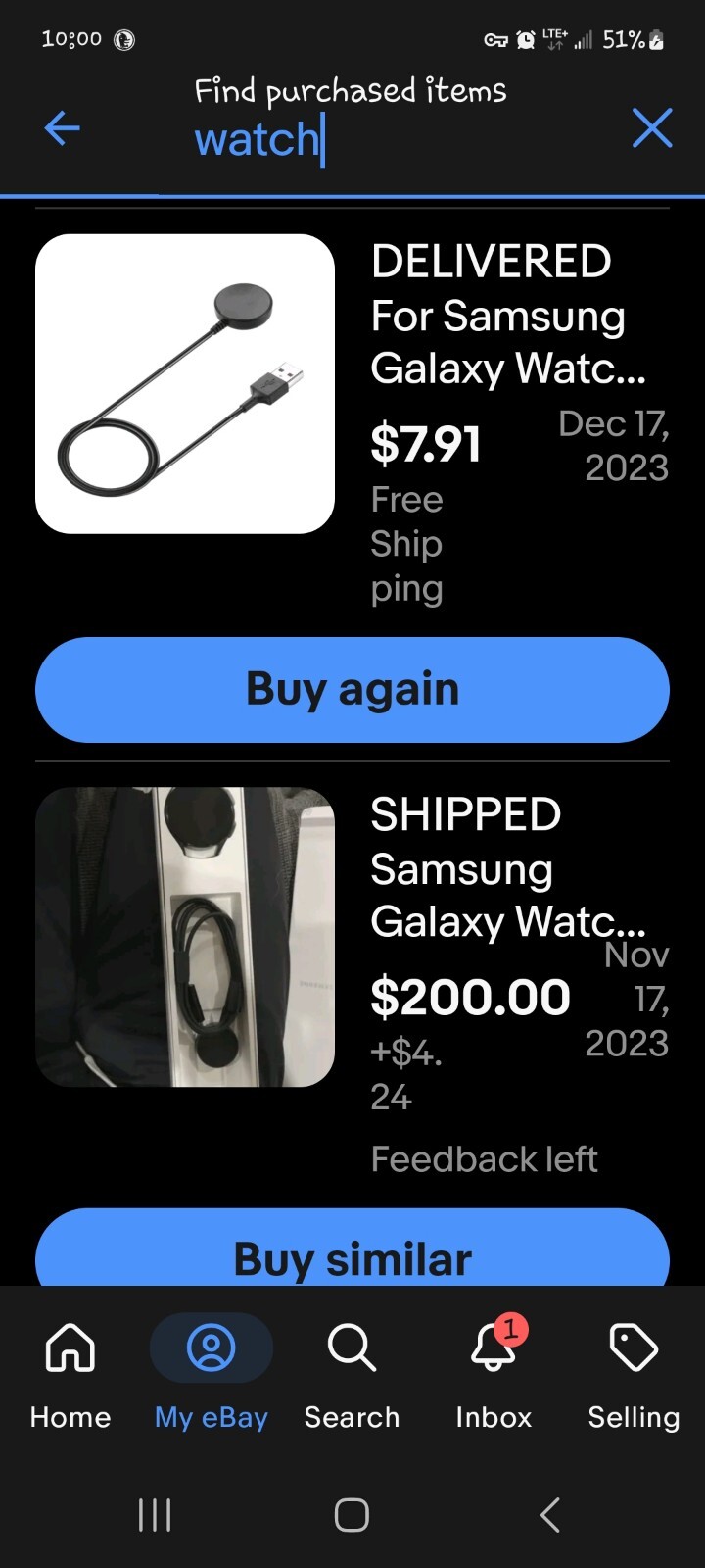 samsung galaxy watch 6 44mm with Sport band, clear protective case, 2 chargers