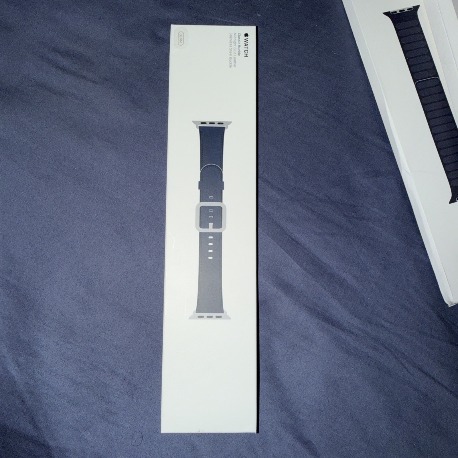 Apple Watch Series Buckle Leather 10 42MM 38MM Classic Band Midnight Blue New