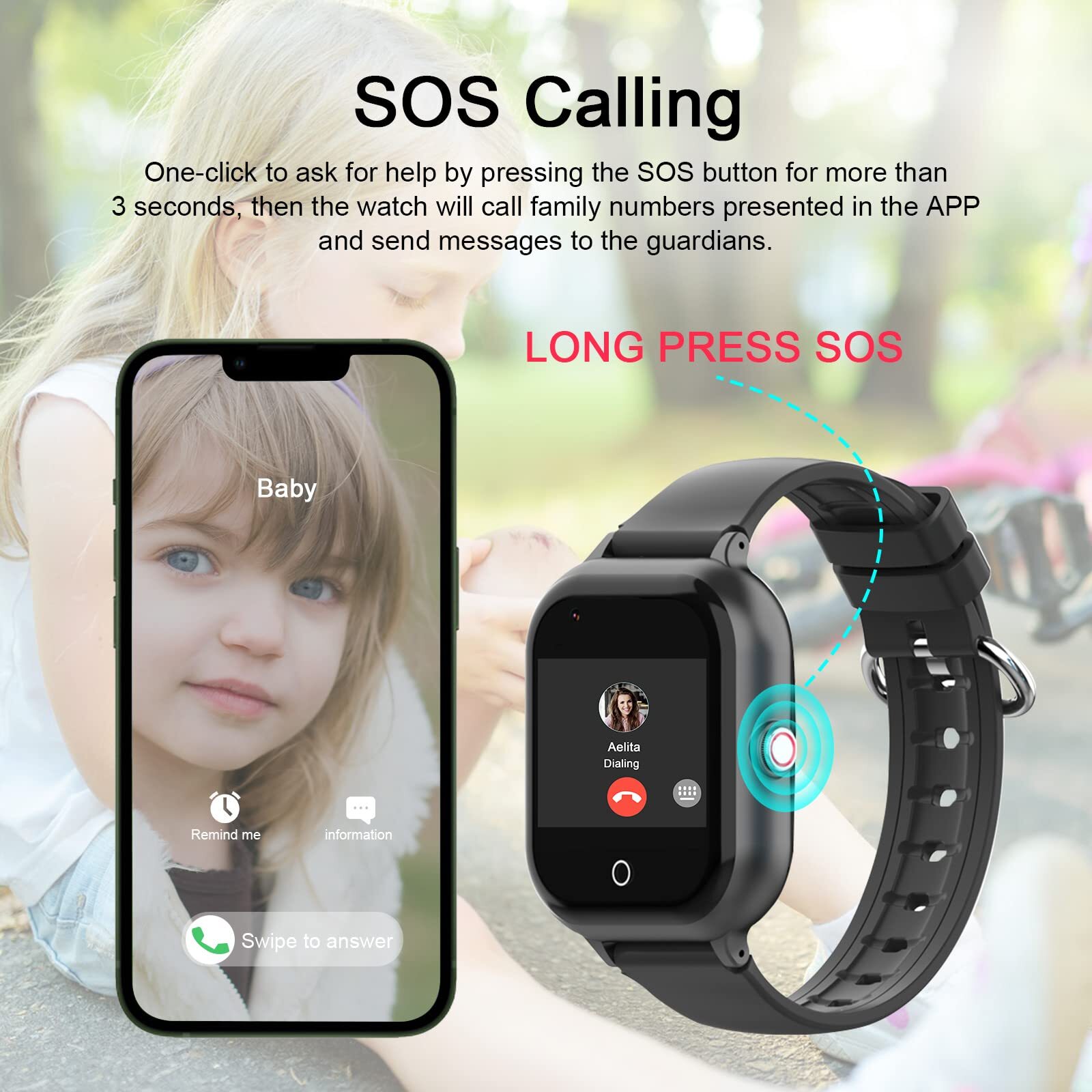 wonlex Kids Smart Watch with GPS Tracker and Calling 4G Smartwatches Girls Bo…
