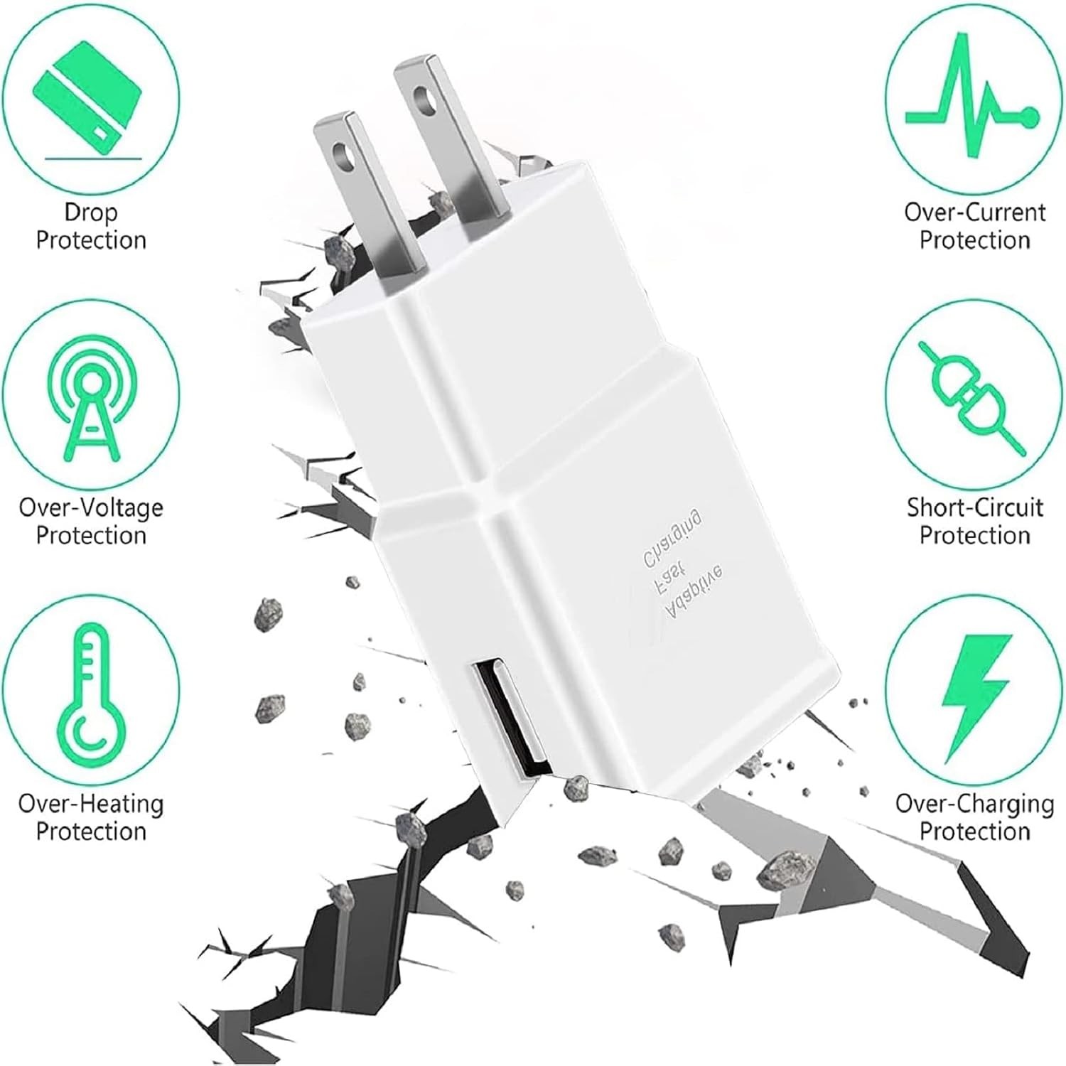 Samsung Fast Charging Cord 6FT Type C Charger USB Wall Charger Block for Galaxy