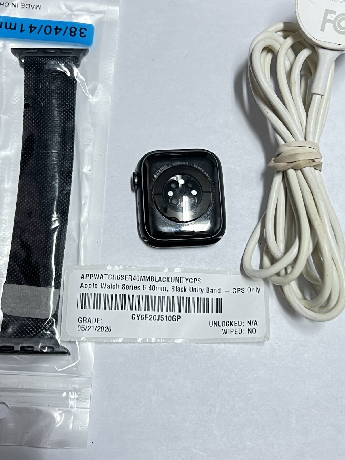 Apple Watch Series 6 40MM (GPS ) aluminum- Black – A2293