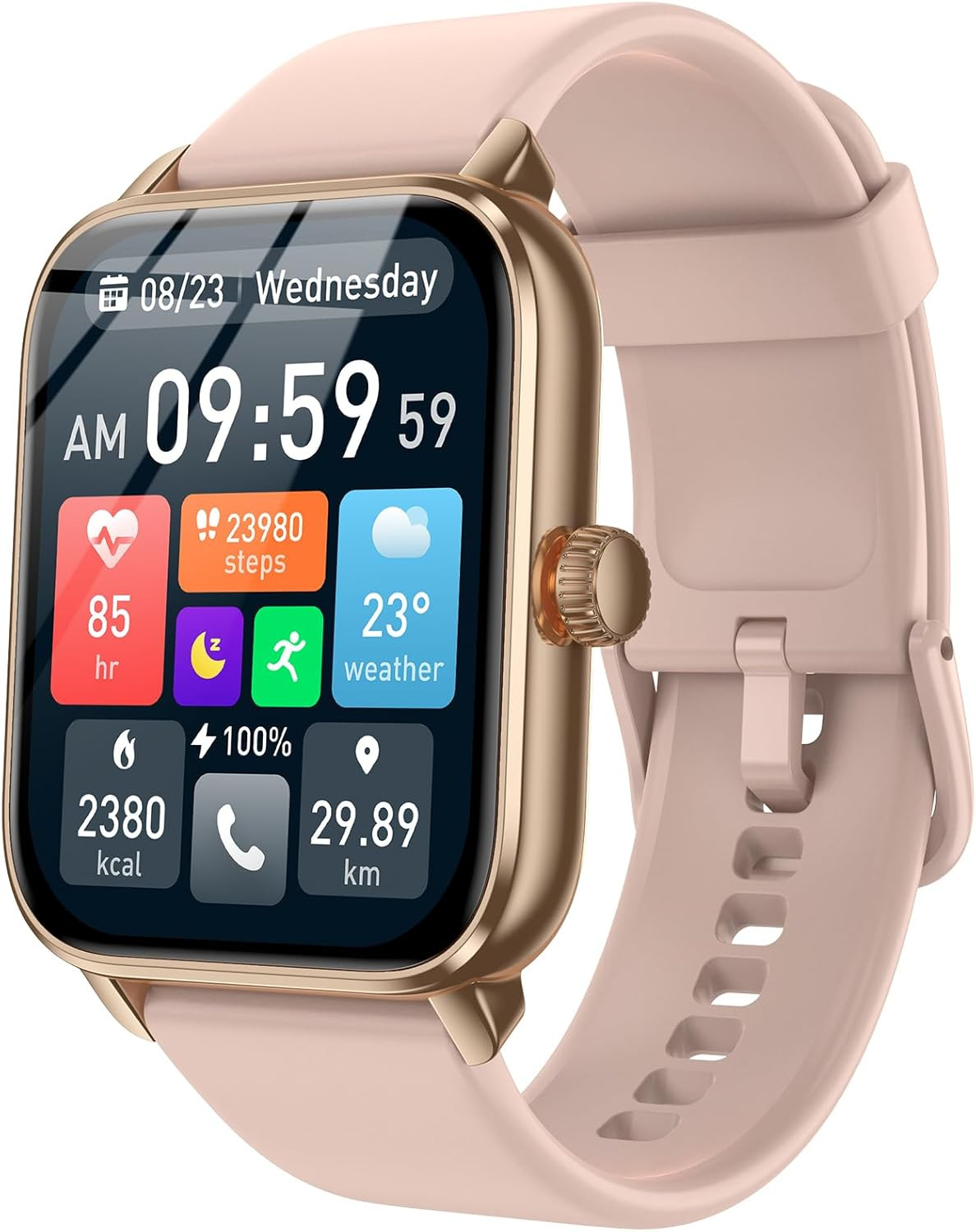 Smart Watches for Men Women with Alexa Built-in, Bluetooth Call, Android/iPhone