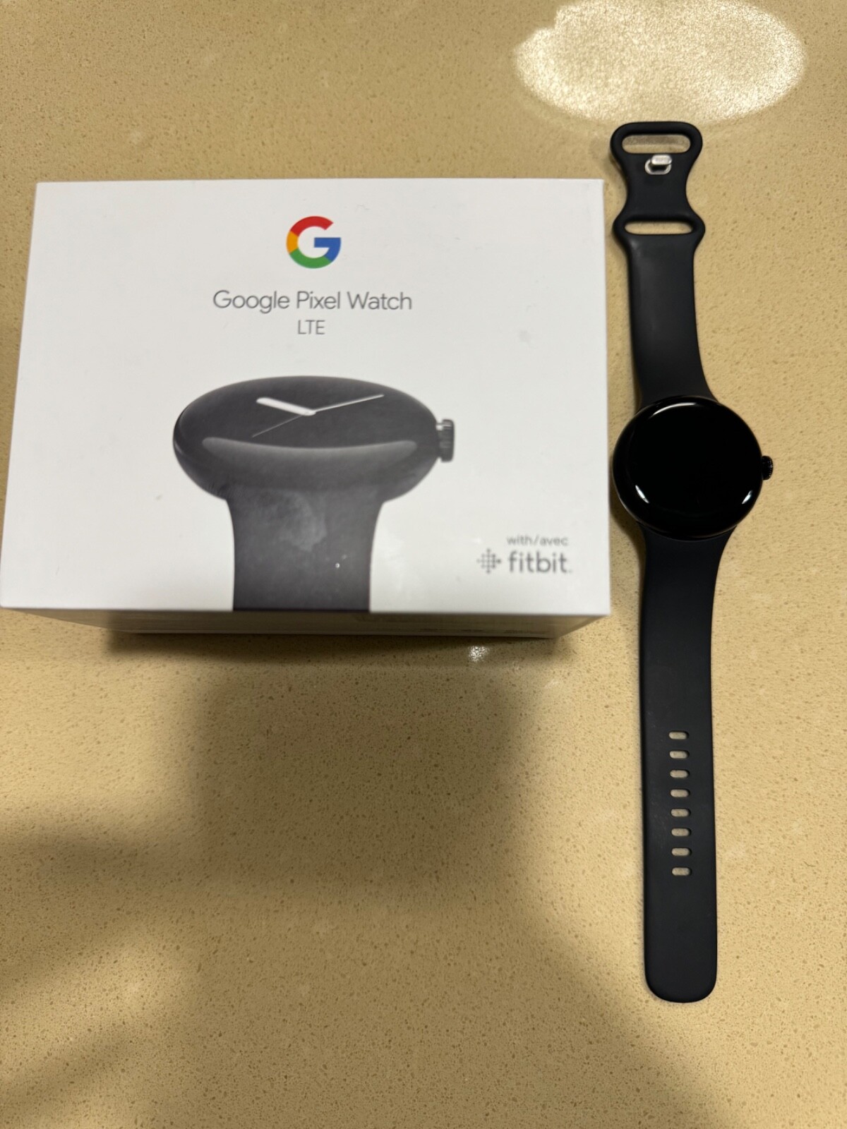 Google Pixel Watch 41mm Matte Black Stainless Steel Case with Obsidian Active…