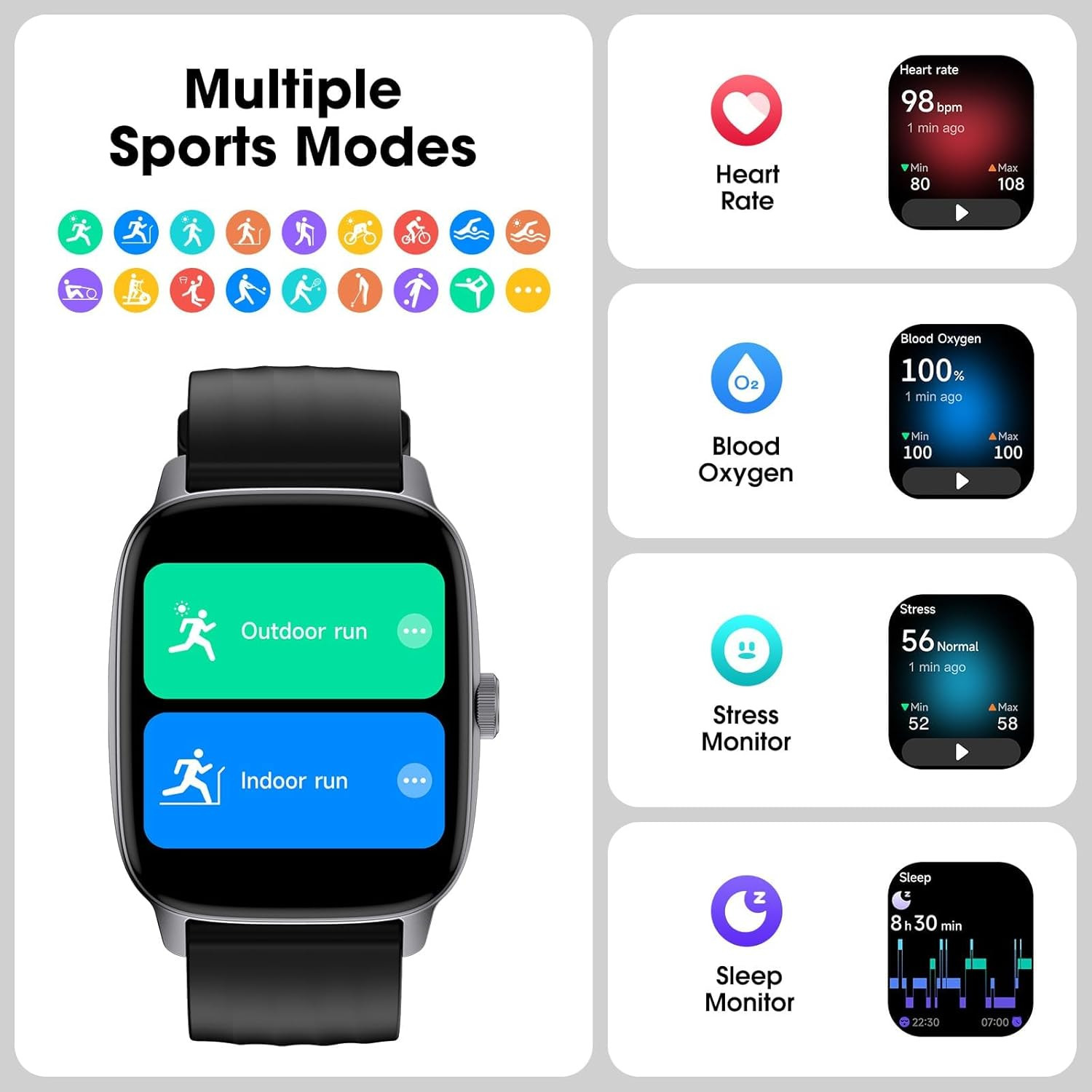 Pedometer Watch Senior Friendly No App/Phone Required, Waterproof Fitness Tracke