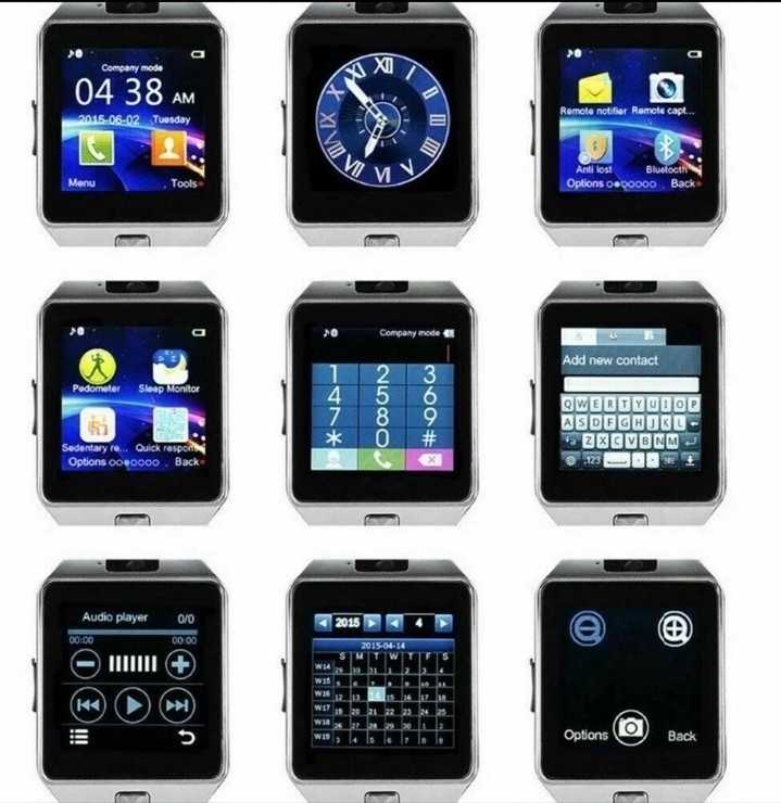 Touchscreen Wrist Smart Phone Watch Sports Call Text Fitness Tracker Sim SD Card