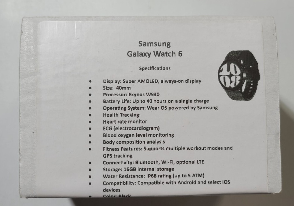 Samsung (SM-R935U) Galaxy Watch 6, Black