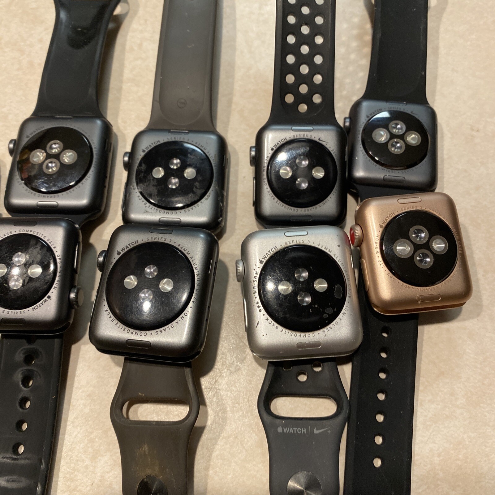 LOT OF 10 Apple Watch Series 3 (Mixed) Untested As Is! Parts Or Repair! #8