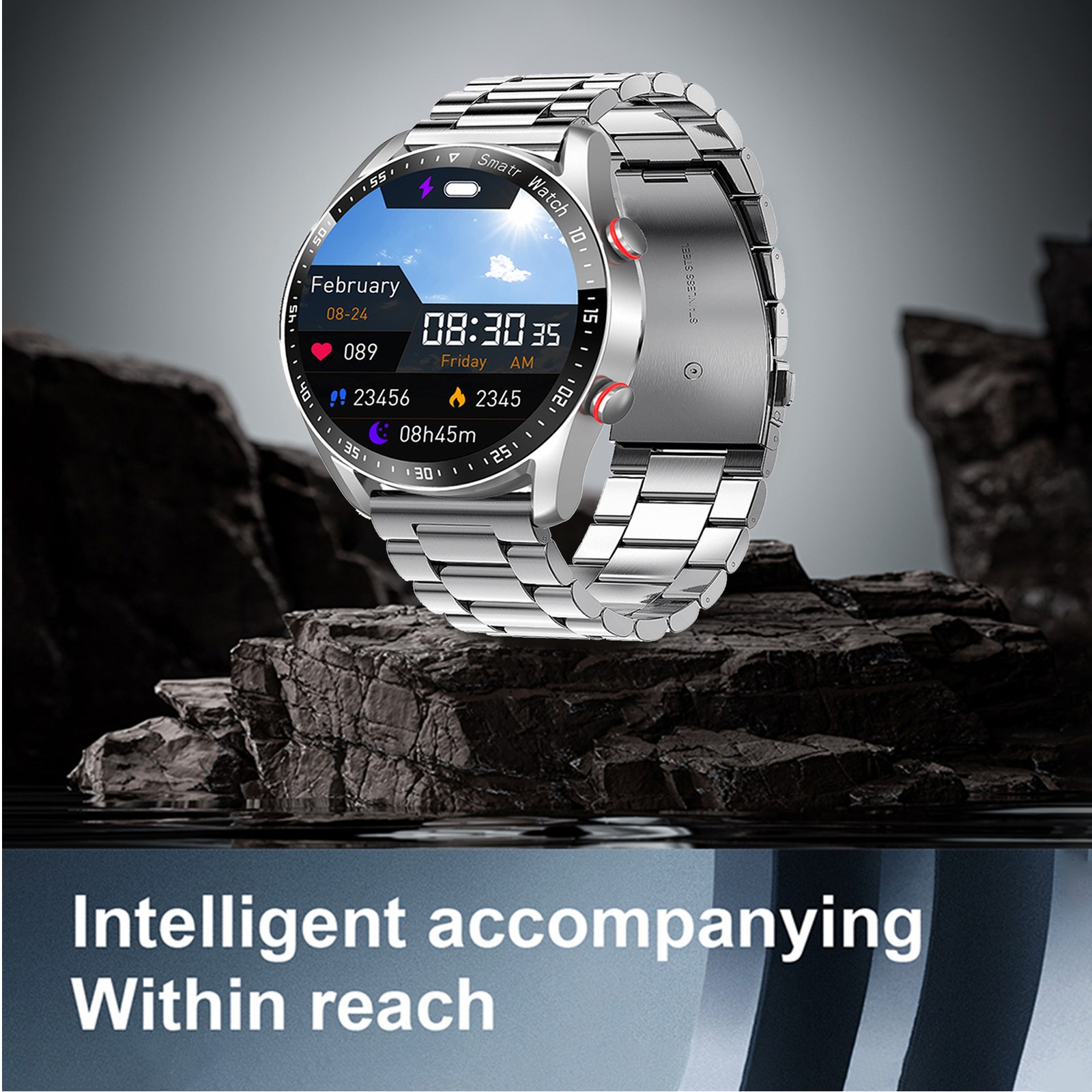 Smart Sports Watch With 1.52 Inch Screen BT Call Health Monitoring Multi-Sp RRDN