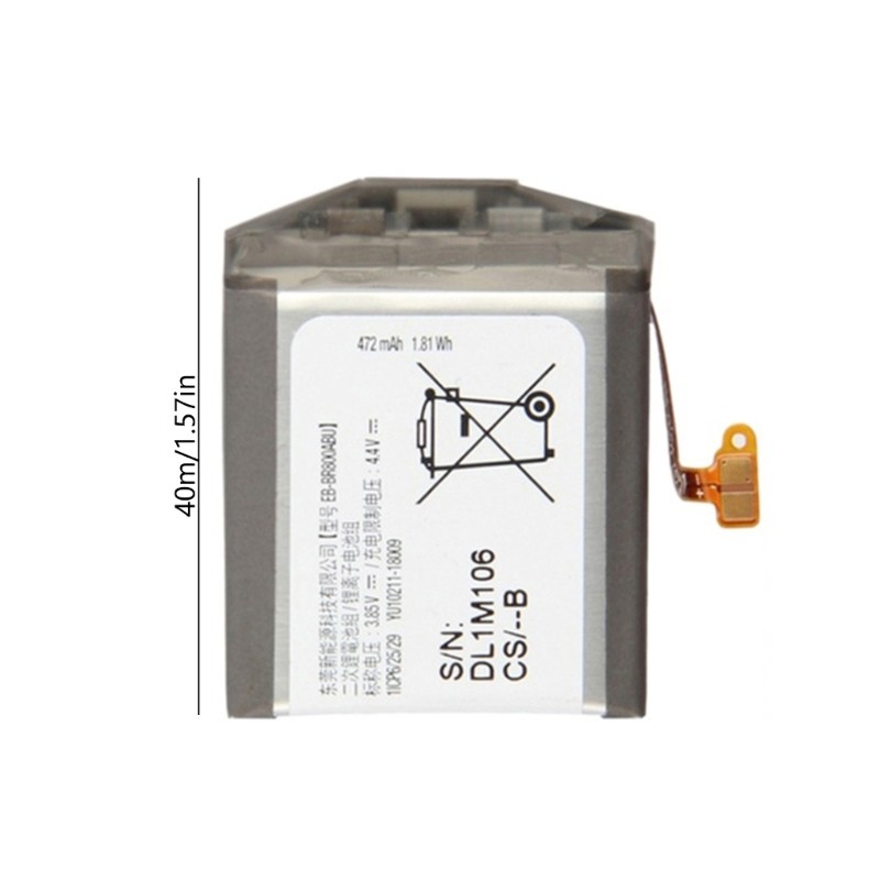 472mAh Polymer Battery For 46mm Smartwatch Extended Runtime Lightweight Design