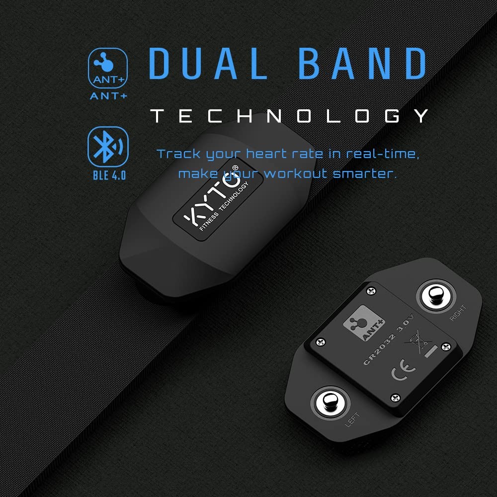 Heart Rate Monitor Chest Strap, ANT+/ Bluetooth, Compatible with iOS/Android …