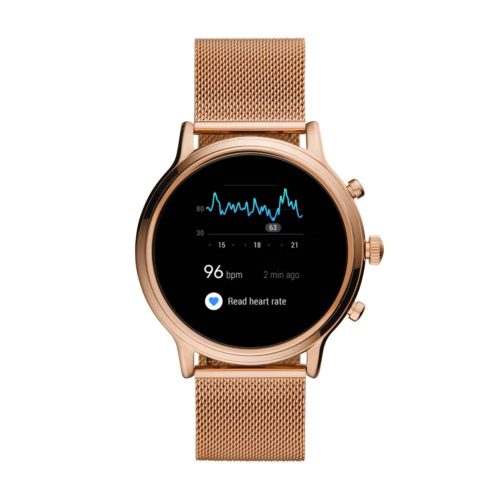 Fossil Gen 5 Smartwatch Julianna HR 44mm – Rose Gold-Tone Stainless Steel