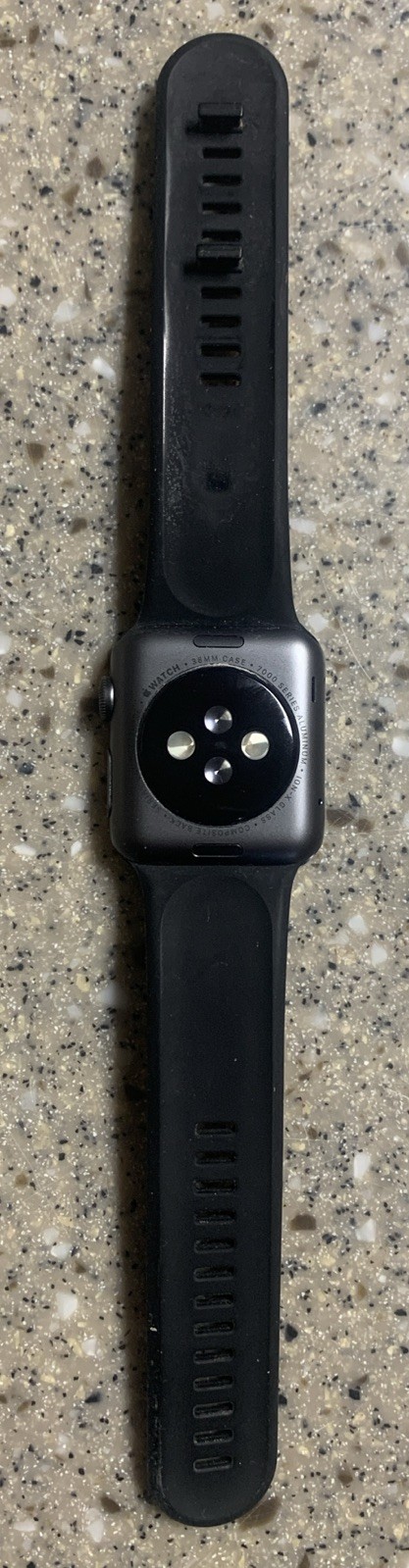 Apple Watch 7000 Series 38mm Aluminum Grey with Black Band Parts Only