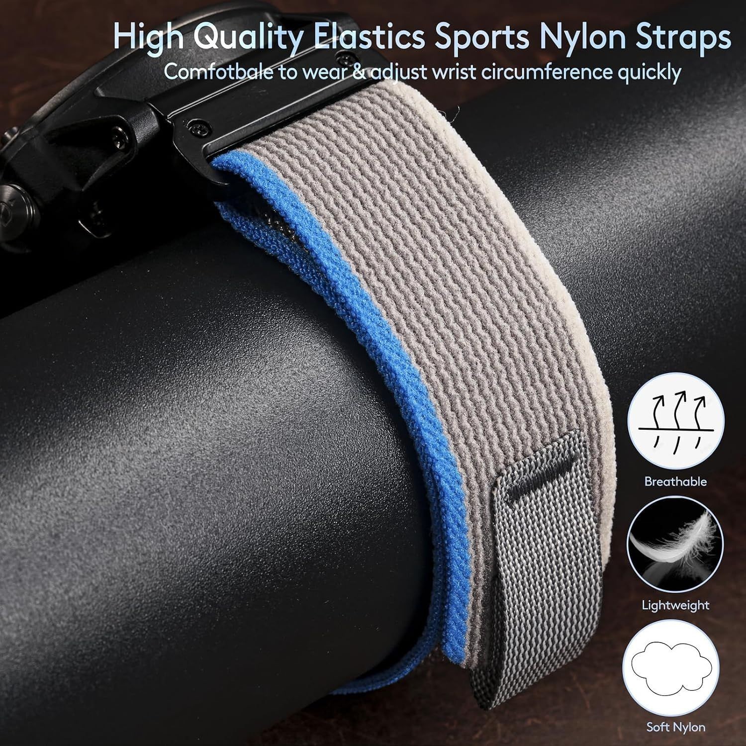 Nylon Sport Band Compatible with Garmin fēnix Series