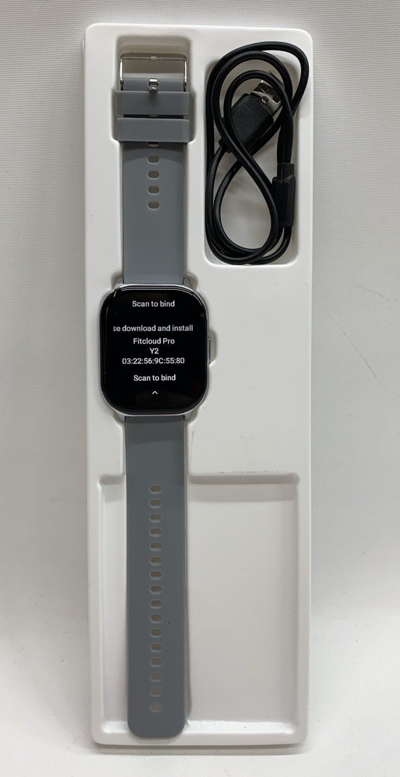 Smart Watch Heart Rate Monitor Pedometer 2.1Inch TFT 320×390 Resolution Gray