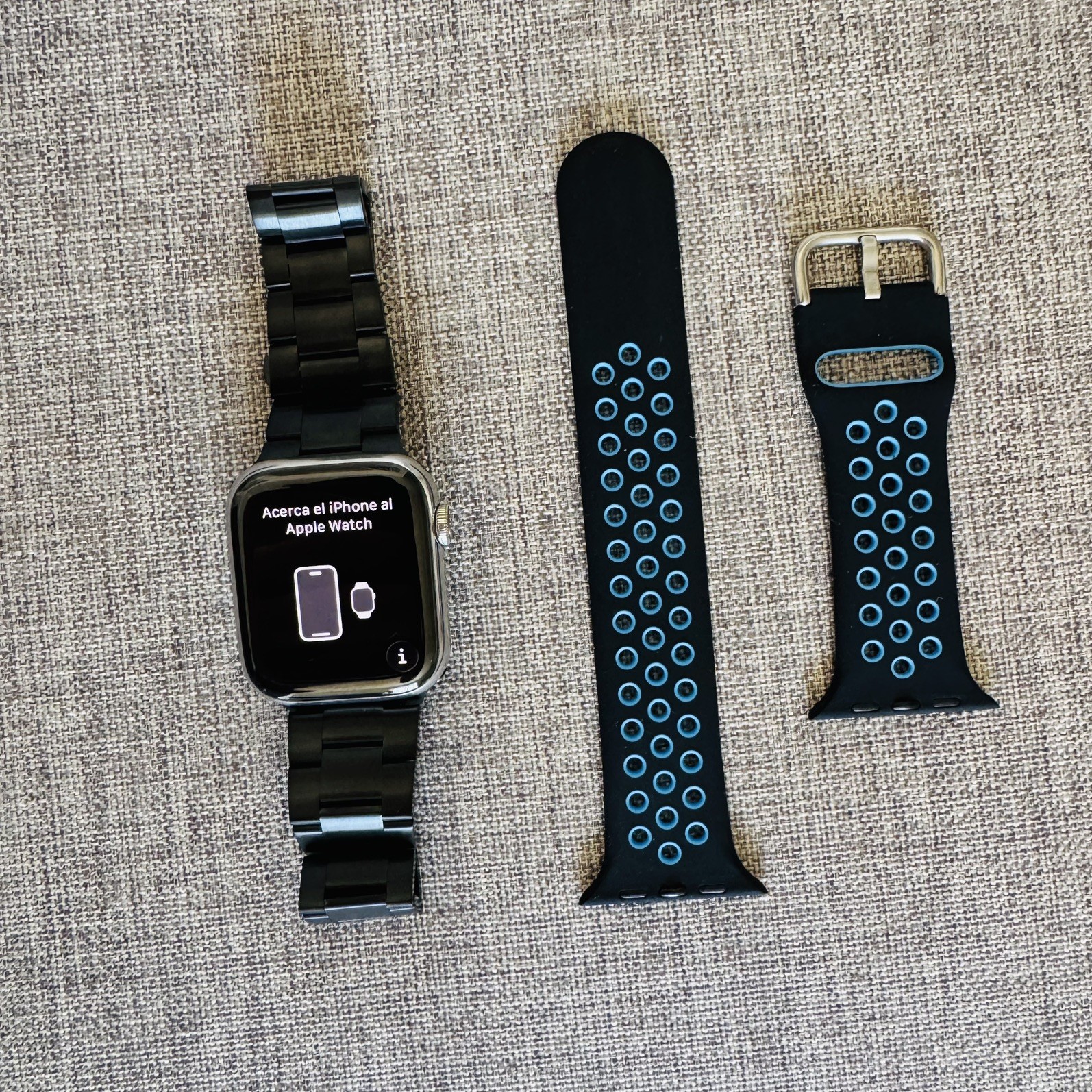 Apple Watch Series 7 GPS + LTE 45MM 71% BH Silver Stainless Steel Case + Bands