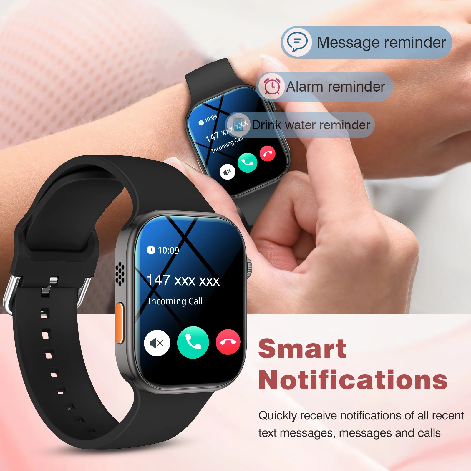 Smart Watch, Wireless Calling, Message Reminder, Multi-Sport Mode, 2.01-Inch HD