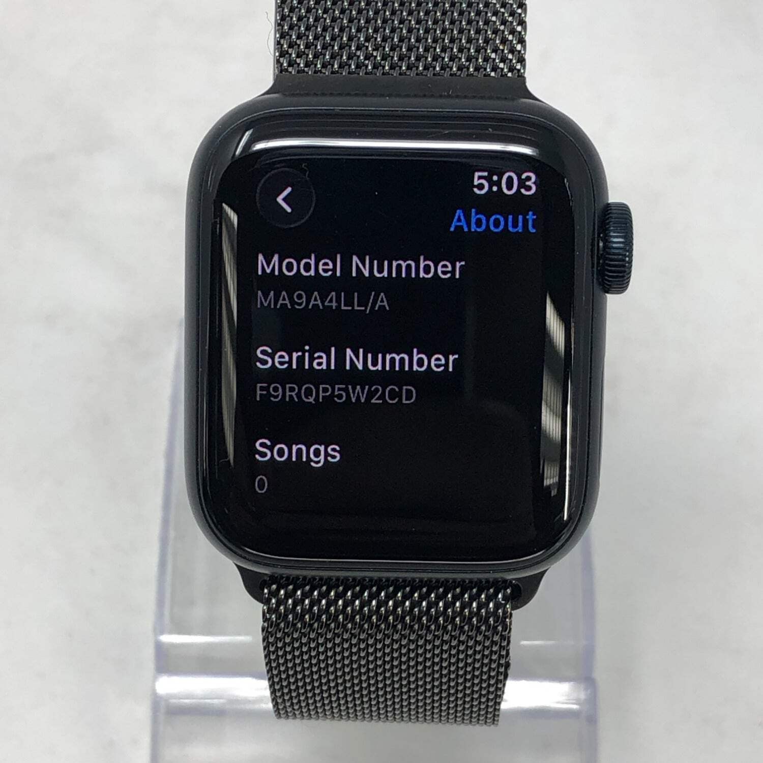 GPS Only Apple Watch SE 2nd Gen 40MM Midnight Aluminum Graphite Milanese Loop MA