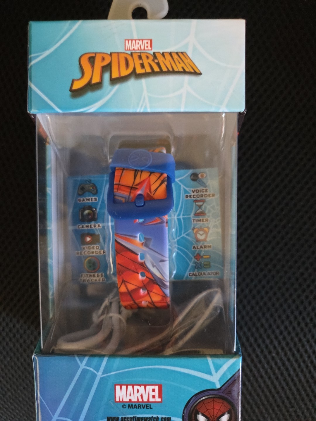 Marvel SPD4767NVWM Spider-Man iTime Unisex Child Smart Watch with Silicone Strap