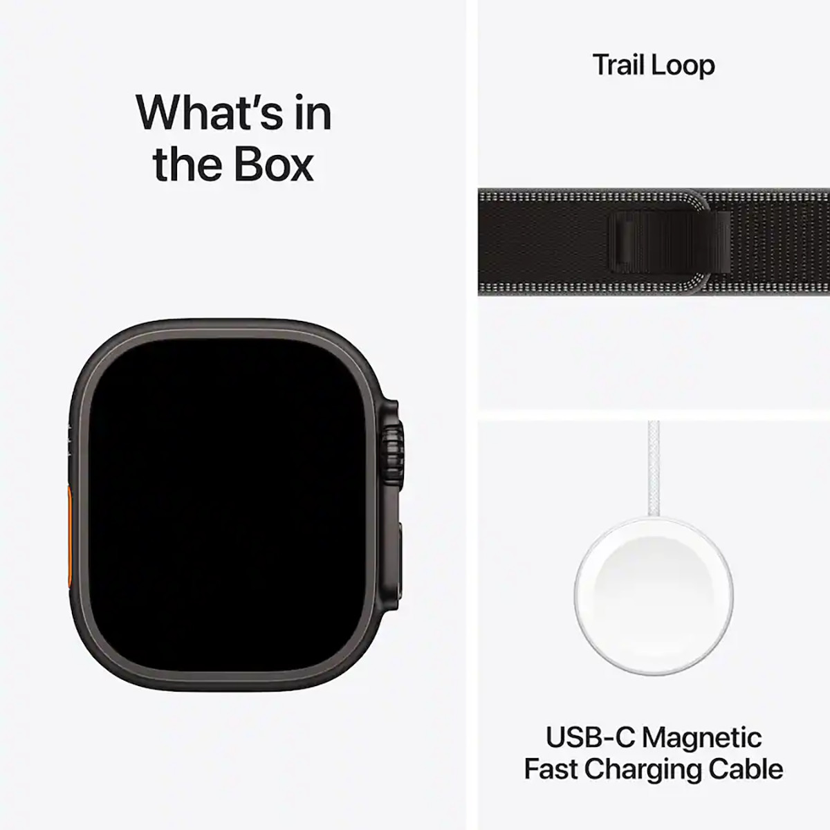 Apple Watch Ultra 3 49mm Cell Black Titanium Charcoal Trail Band M/L MF1H4LW/A